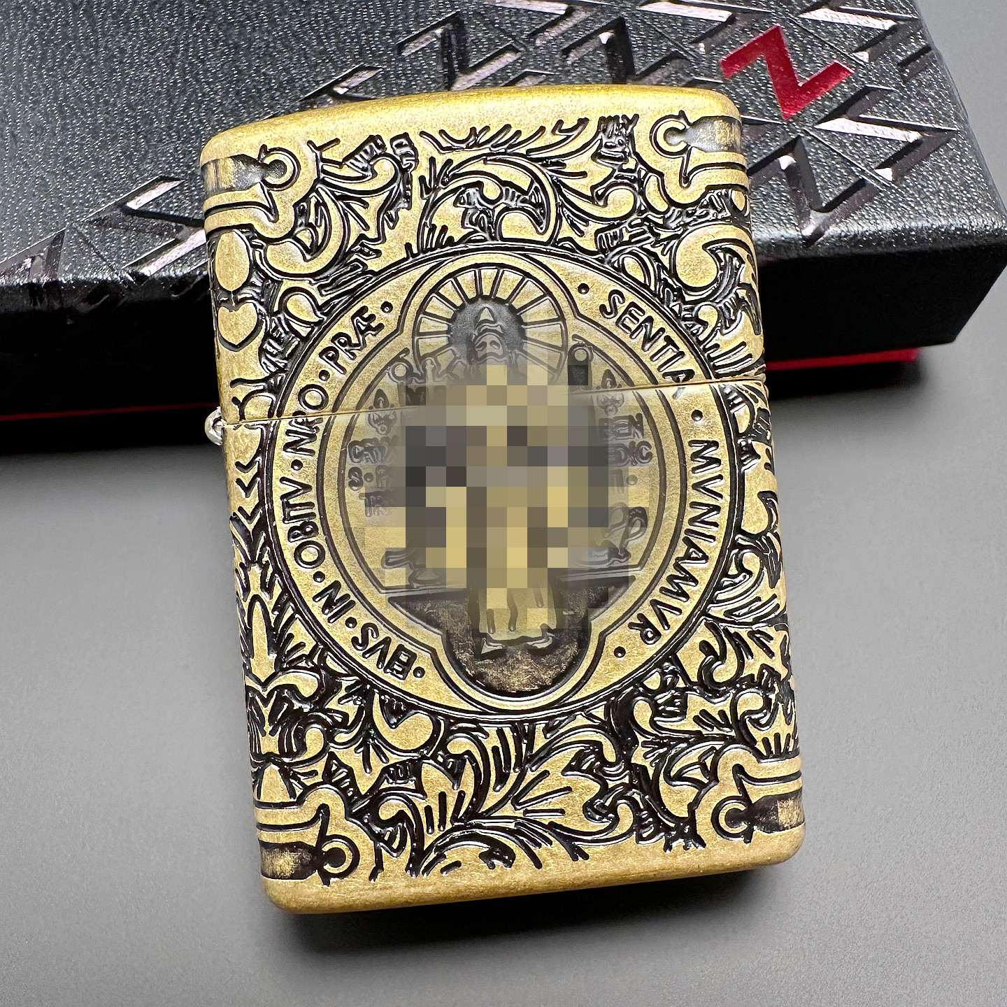 ZIPPO正品之宝打火机 太仓版原版盔甲康斯坦丁 古铜暗夜之印29561