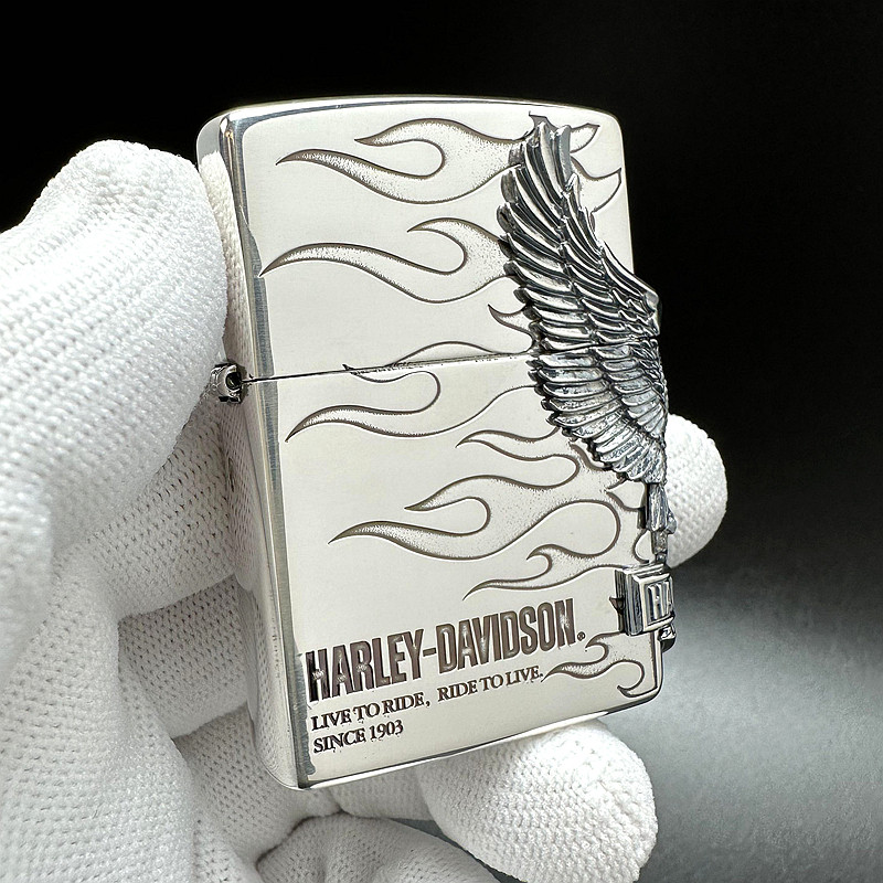 ZIPPO正品之宝打火机 日版原版常规贴章 银色 火焰侧鹰哈雷HDP-04,ZIPPO/瑞士军刀/眼镜,ZIPPO/芝宝,淘宝优惠券,粉丝福利购,淘宝优惠卷