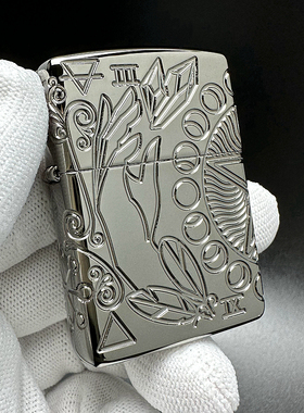 ZIPPO正品之宝打火机 美版原版盔甲 黑色 太阳与水晶49689