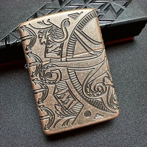ZIPPO正品之宝打火机镀紫铜章鱼