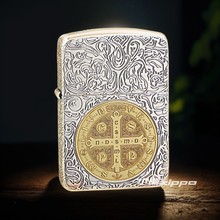 ZIPPO正品之宝打火机 蚊版原版复刻浮雕鎏金DIY 1941双色康斯坦丁