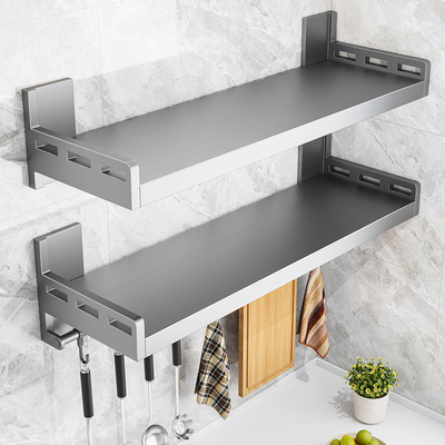 厨房免打孔上墙微波炉调料置物架