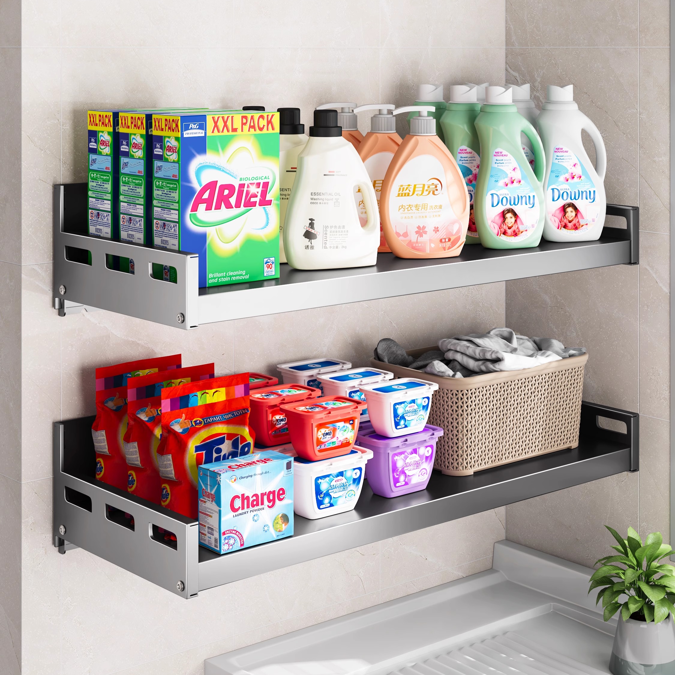 阳台免打孔卫生间客厅养花壁挂