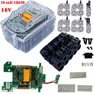适用于MAKITA 18V 10 cell 18650 Battery transparent KITS