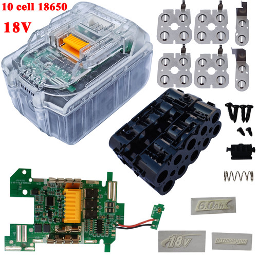 适用于MAKITA 18V 10 cell 18650 Battery transparent KITS