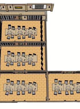 【acon3D】草图大师SU模型日式餐厅内部skp格式(