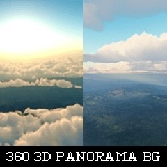 【csp笔刷】云海高山全景天球(可360度旋转) 笔刷素材