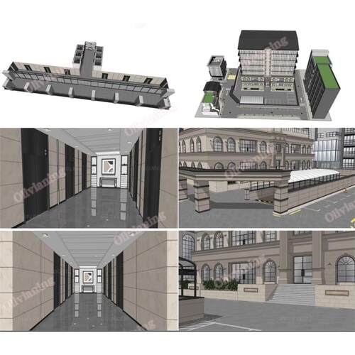 acon 3D 现代-6种复式一居室套餐 su模型