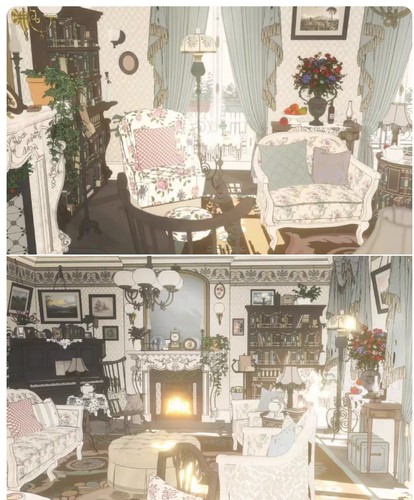 【acon3d】美丽浪漫的巴黎公寓 - 生活室、客厅