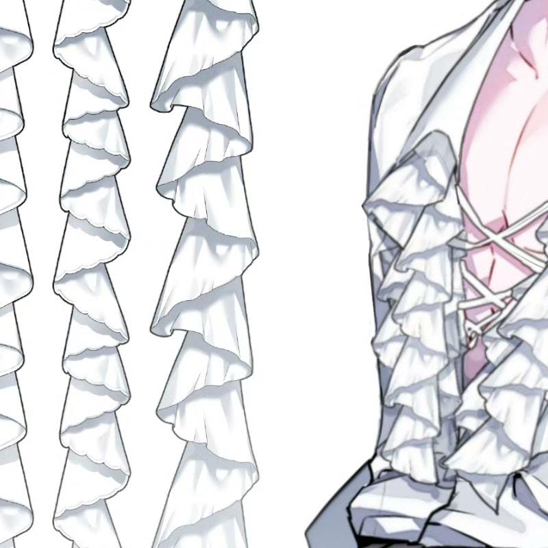 浪漫幻想 Zazal 褶边笔刷 csp优动漫服饰笔刷 西幻欧