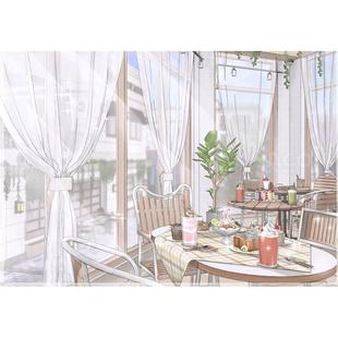 su草图大师 咖啡店 咖啡馆 咖啡厅 甜品店 模型