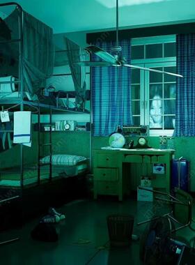 acon3d 057现代学生宿舍主题密室逃脱SU模型