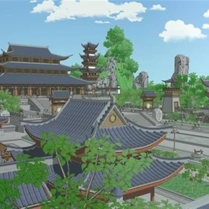 【su模型】古风修仙门派模型 漫画绘画辅助参考