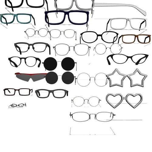 CSP模型 眼镜合集 CLIP STUDIO PAINT