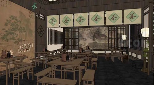 【acon3d】古风古代茶馆茶楼