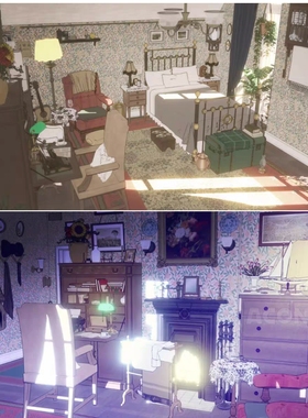 【acon3d】美丽浪漫的巴黎公寓-房间1