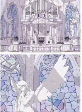 【acon3d】奇幻神殿内部（礼拜堂）