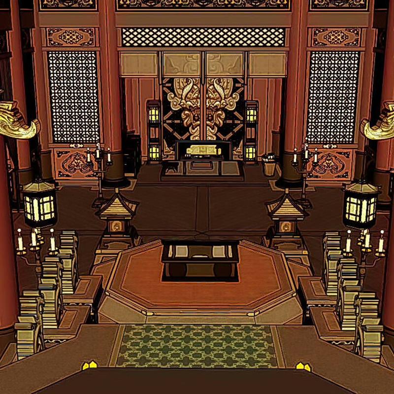 【su模型】王的会客厅 中国古代 绘画辅助参考