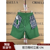 松紧腰基础纯色短裤 3300澳元 潮 水洗斜纹纱卡夏季 男士 盒装 整单