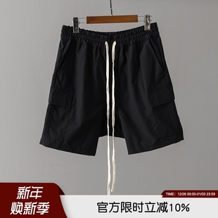 男士 夏季 时尚 欧美高街风 潮流短裤 炮弹裤 FOG胯裆宽松多袋工装 经典