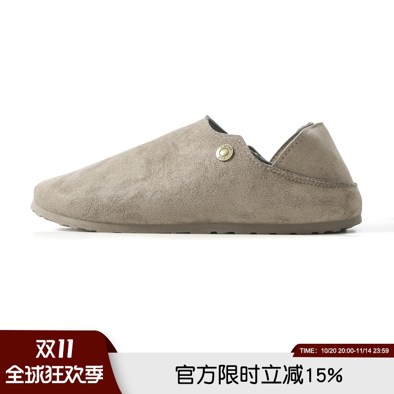 上脚轻盈！轻便舒适2025年夏季新款男士休闲软底懒人一脚蹬勃肯鞋