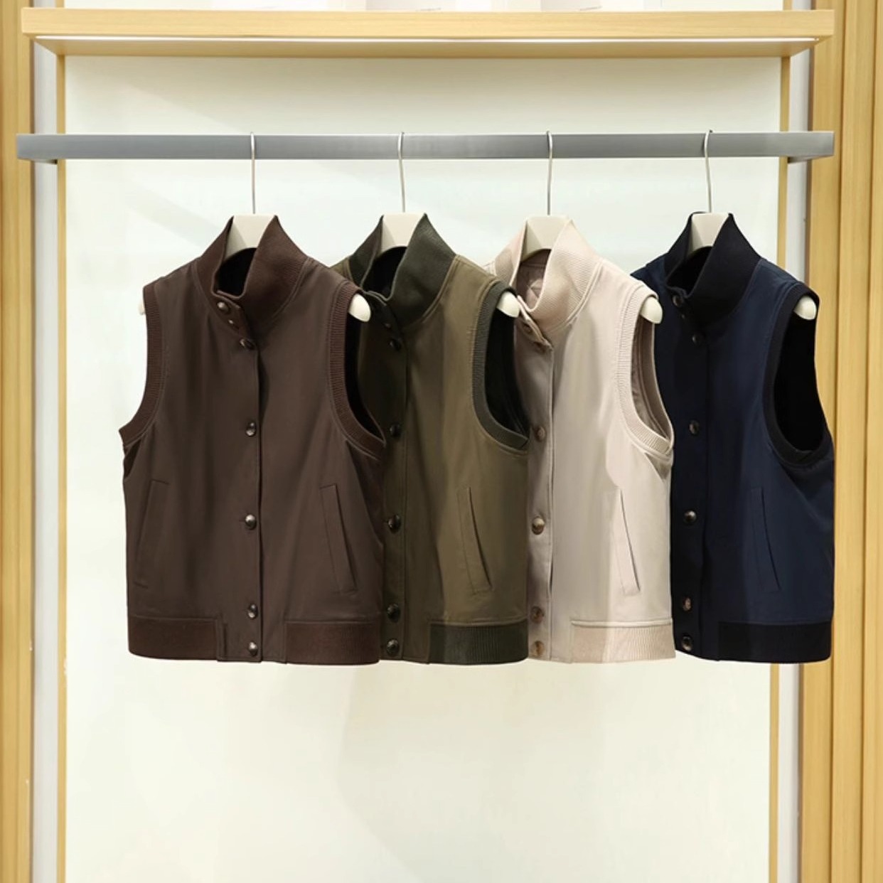 双面穿奢贵绵羊毛通勤背心马甲