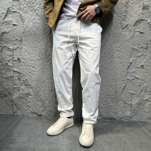 柔软透气通勤简约休闲裤 春夏男士 精贵水洗棉亚麻长裤 出道即王炸