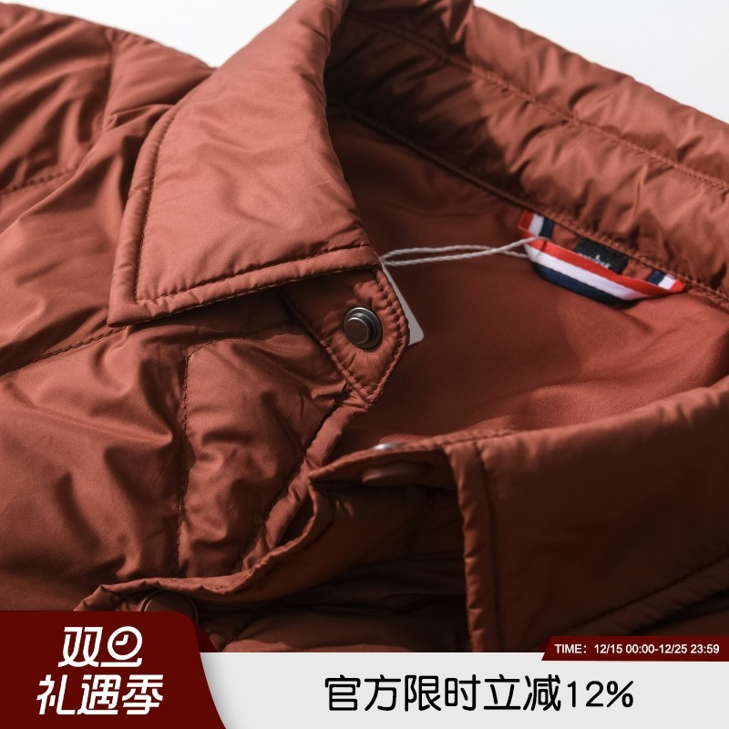 柜699！轻型保暖！2025年秋冬新款科技面料男士菱形格休闲羽绒服