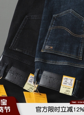 REGULAR FIT合体剪裁727系列冬季男士时尚休闲加绒牛仔裤修身长裤