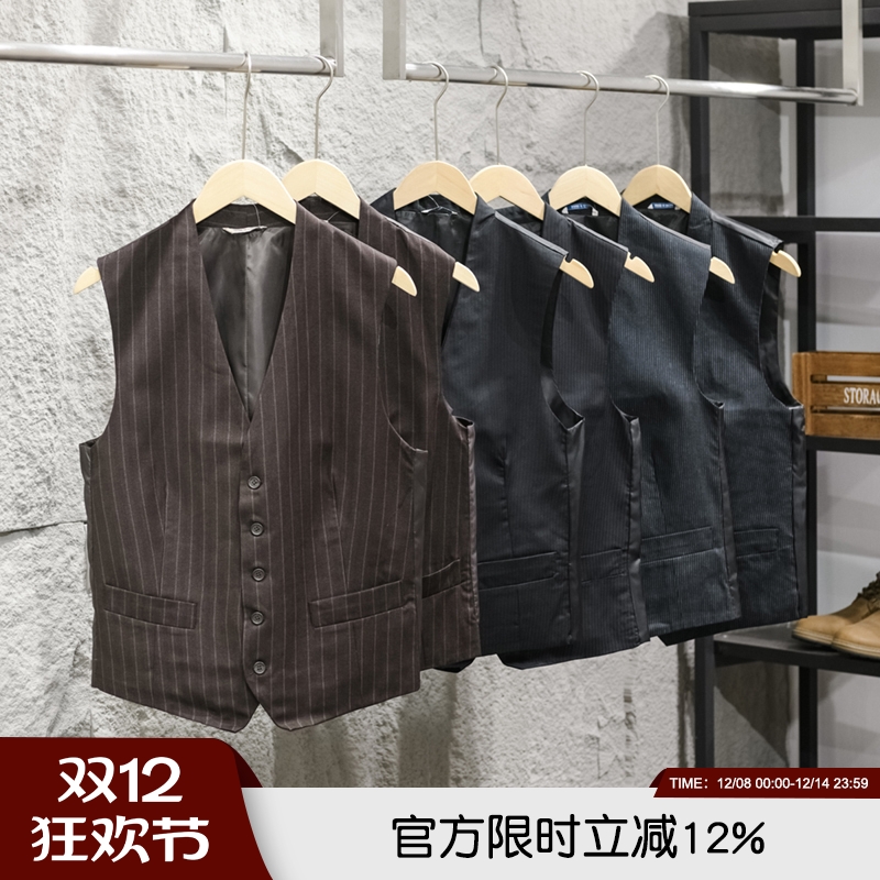 雅痞帅气！欧美英伦气质男士背心