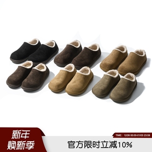 反绒面橡胶底保暖雪地鞋 仿羊羔绒内里 男女情侣勃肯鞋 牛货放漏