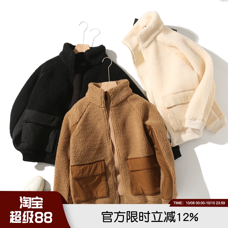 王炸羊羔毛复合摇粒绒加厚外套潮