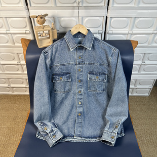 上身太帅了 式 春季 棉质水洗亲肤透气牛仔衣衬衫 外套 男士 痞帅有型