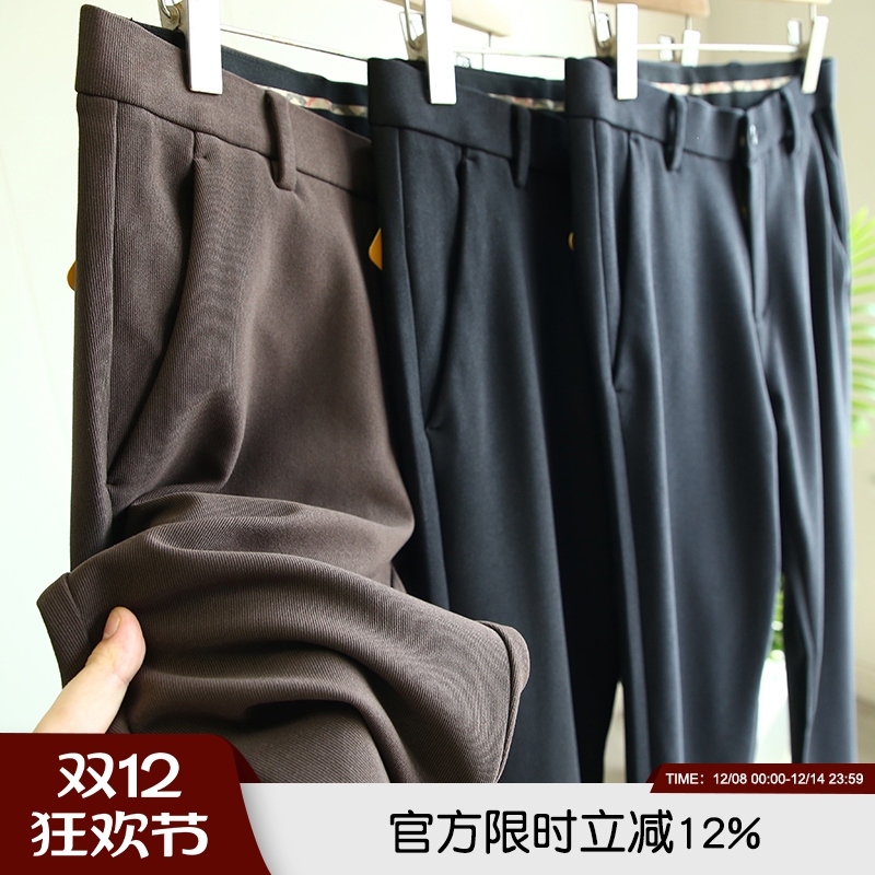 秋冬轻商务时尚百搭直筒休闲裤男