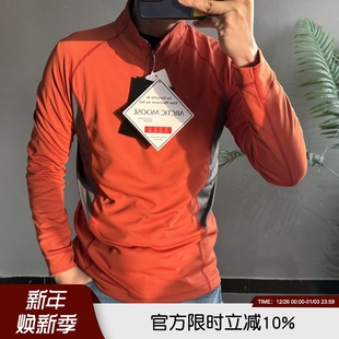 T恤衫 户外神品 运动半拉链立领高弹力长袖 日单男士 科技吸湿透气