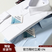 衬衫 柜799 衬衣男 丝滑垂顺春季 基础商务纯色长袖 免熨烫 天丝混纺