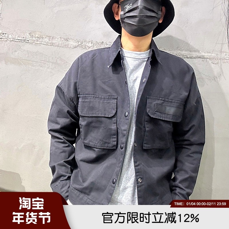 帅气有型！干练精神！秋季男女情侣款水洗棉质短款立体口袋夹克外,男装,夹克,淘宝优惠券,粉丝福利购,淘宝优惠卷