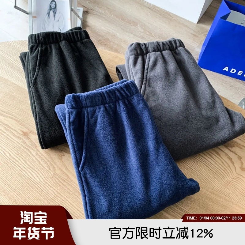 摇粒绒保暖裤抓绒裤情侣款男女秋冬裤运动休闲卫裤加绒长裤居家裤,男装,休闲裤,淘宝优惠券,粉丝福利购,淘宝优惠卷