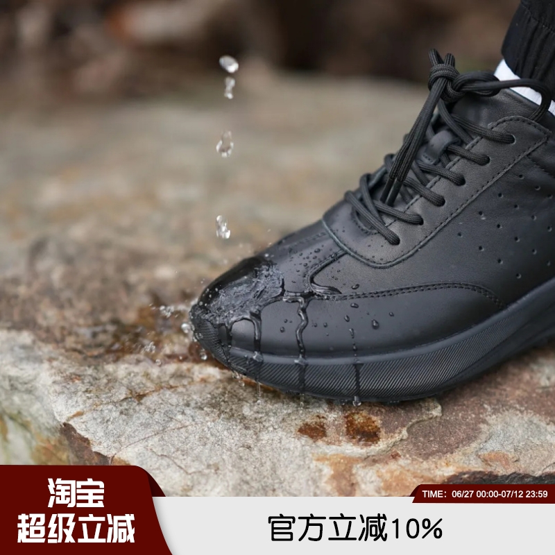 柜1800+！头层牛皮！防泼溅轻跑户外都市通勤男士户外徒步休闲鞋