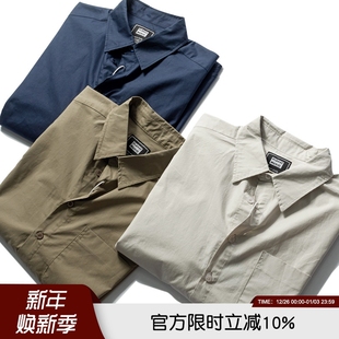 日系2022年夏季 衬衫 男士 休闲宽松短袖 潮衬衣 复古工装 颜值天花板