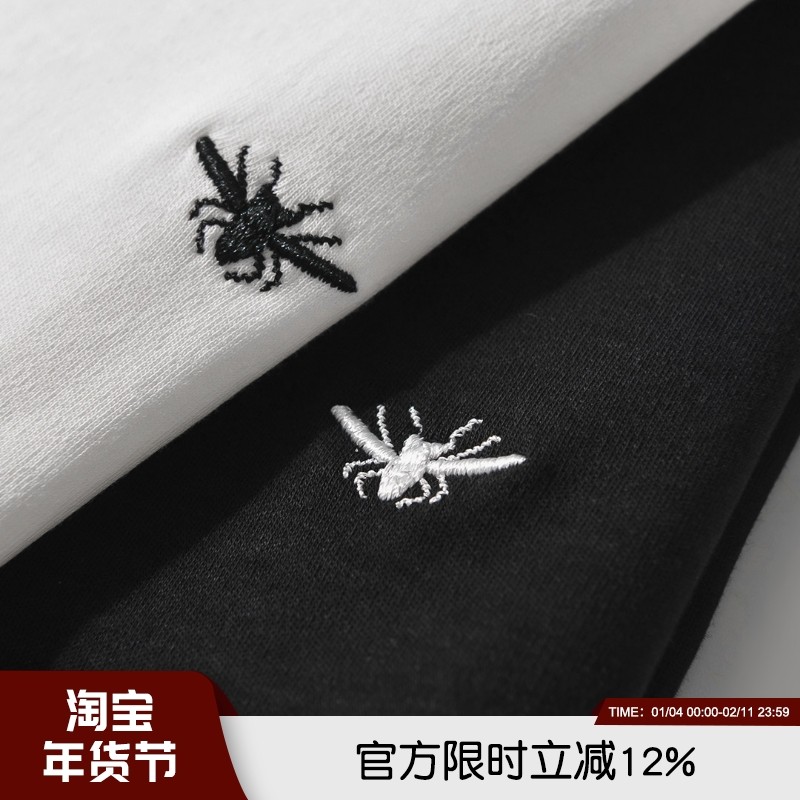 精工刺绣小蜜蜂！100全棉水洗！夏季男士高端柔软透气百搭短袖T恤,男装,T恤,淘宝优惠券,粉丝福利购,淘宝优惠卷