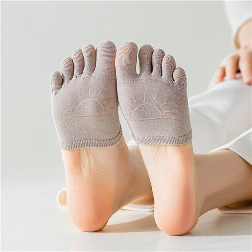 半截五指袜夏季纯棉女士隐形船袜