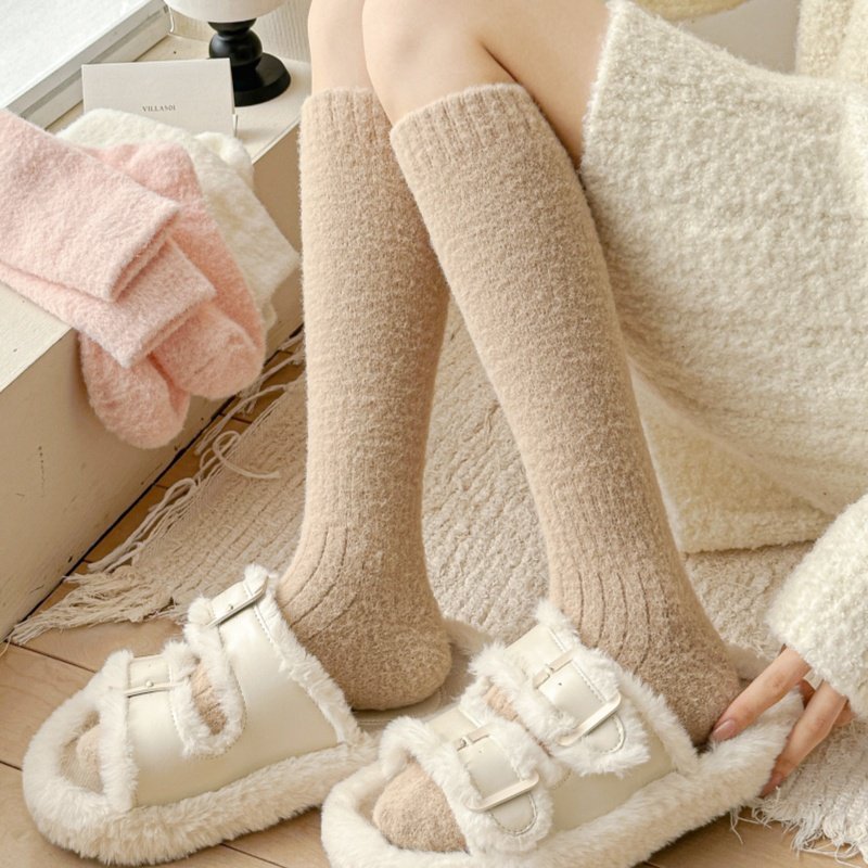 德绒小腿袜秋冬加厚保暖双面绒发热美拉德毛绒外穿显瘦护腿及膝袜,女士内衣/男士内衣/家居服,长筒袜,淘宝优惠券,粉丝福利购,淘宝优惠卷