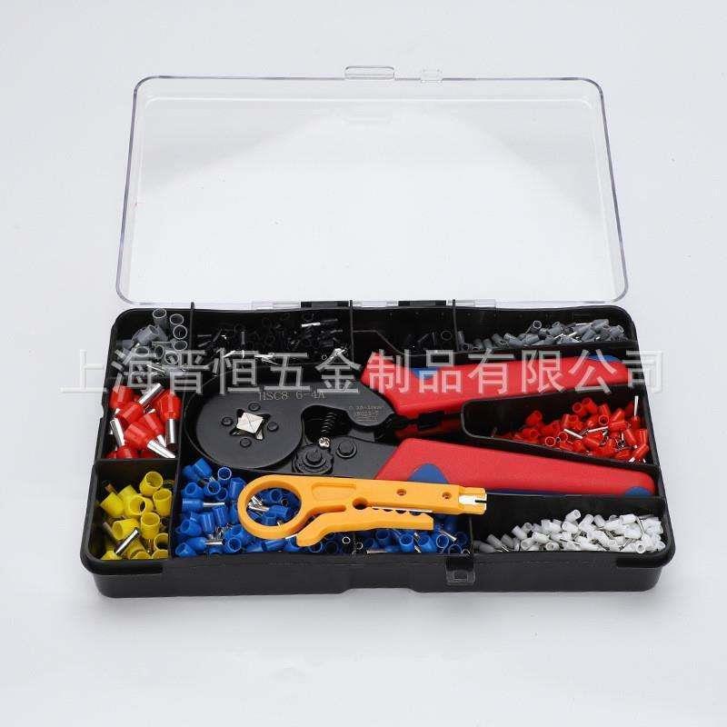 Crimping pliers 1200pcs cord end terminal set HSC8 64