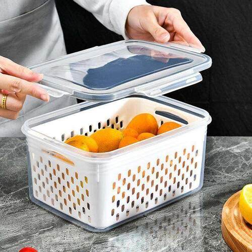 Kitchen Refrigerator Storage Box Fridge Organizer Vegetable