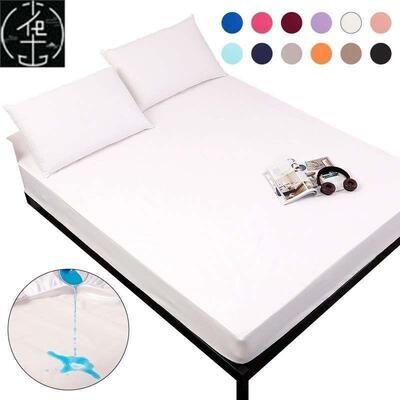 Solid Waterproof Matss Protector fitted sheet bed cover