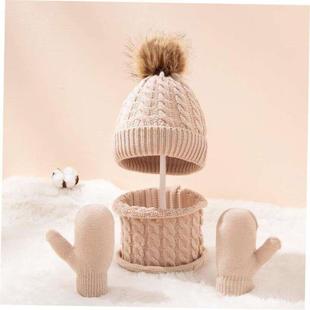 New Winter Hat Scarf Gloves Set for Kids 03 Years Boys Girl