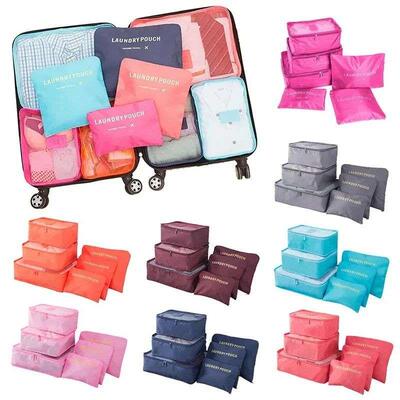 6pcs Set Travel Storage Bags Suitcase Packing Set Storage Ca