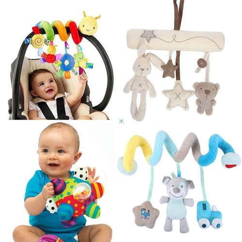 Soft Infant Crib Bed Stroller Toy Spiral Baby Toy For Newbor