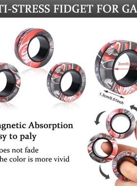 3Pcs Fidget Spinner Magnetic Ring Toys Fingers Magnet Rings